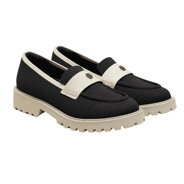 VIVAIA Round-Toe Chunky Heel Loafers