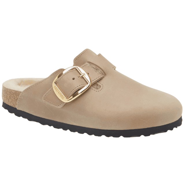 Birkenstock Boston Big Buckle Genuine Shearling Lined Clog