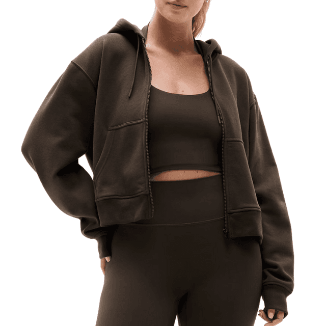 Athleta Forever Fleece Full Zip Sweatshirt