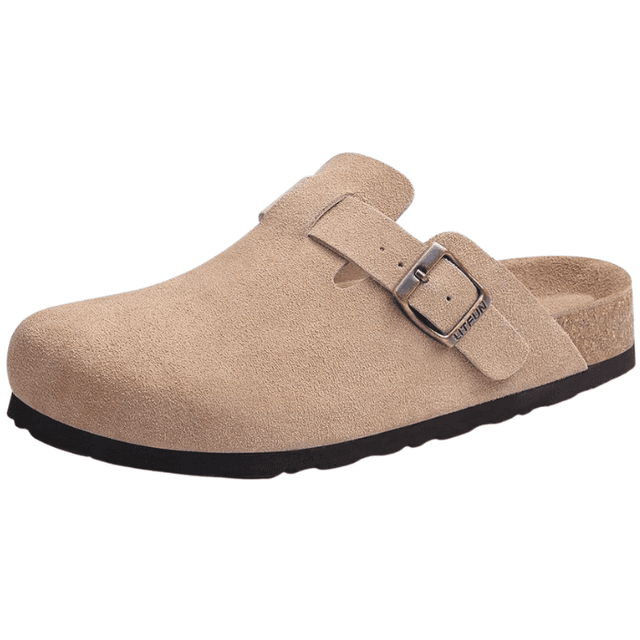 Litfun Women's Genuine Suede Clogs