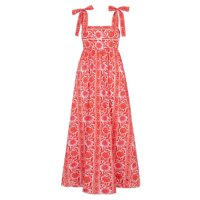 Pink City Prints Sunset Border Mykonos Dress