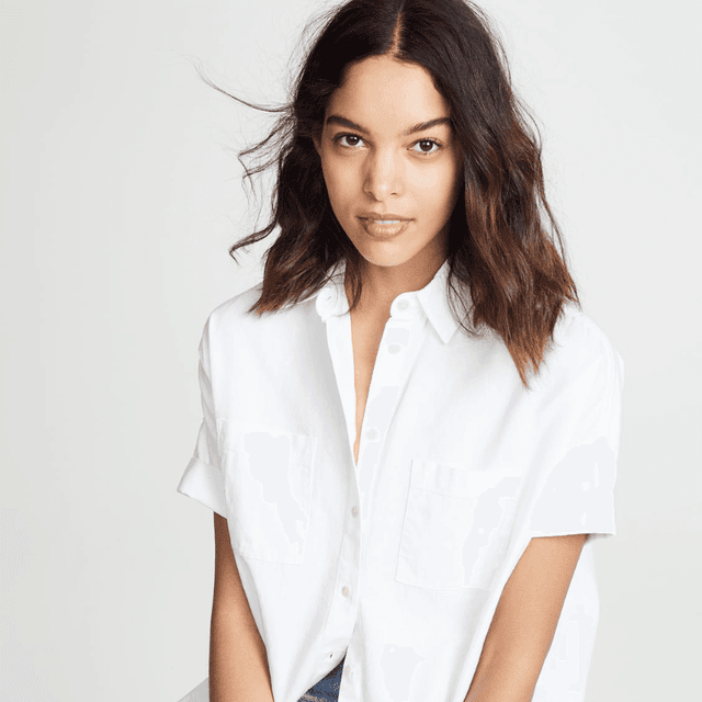 Short sleeve button up 2025 women
