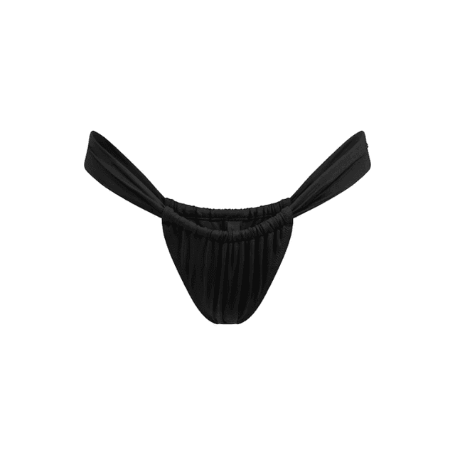 RUCHED THONG BIKINI BOTTOM