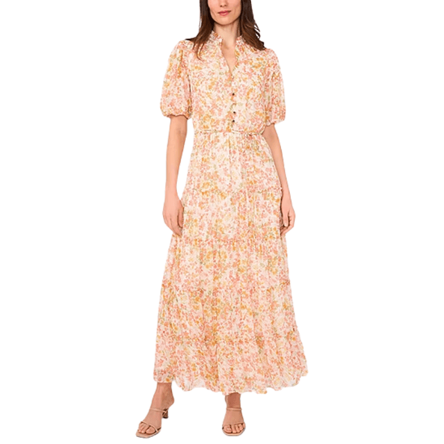 Sam And Jess Womens Short Sleeve Floral Maxi Dress