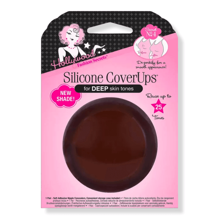 Lingerie Solutions Women's Adhesive Concealers Silicone Breast Petals Nude  Nipple Covers One Size