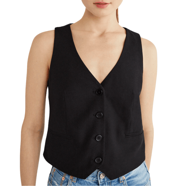 Stradivarius Short Buttoned Waistcoat