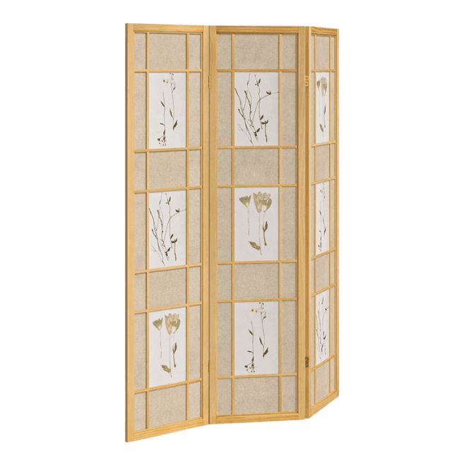 Laurel Foundry Modern Farmhouse Panel Solid Wood Folding Room Divider