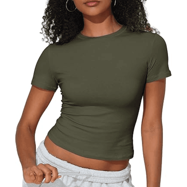 PrettyGuide Crew Neck Jersey T Shirt