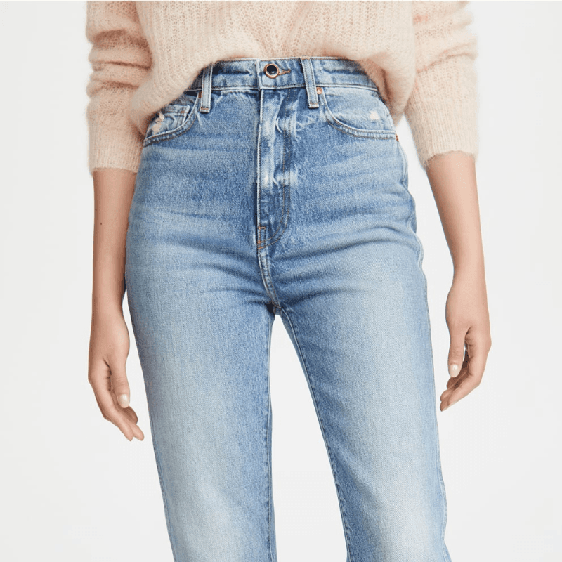 MOTHER The Hustler High Waist Fray Hem Ankle Bootcut Jeans - Closet  Choreography