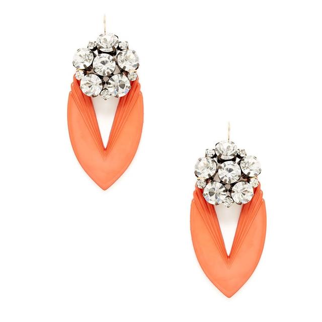 Lulu Frost Coral Fan Drop Earrings