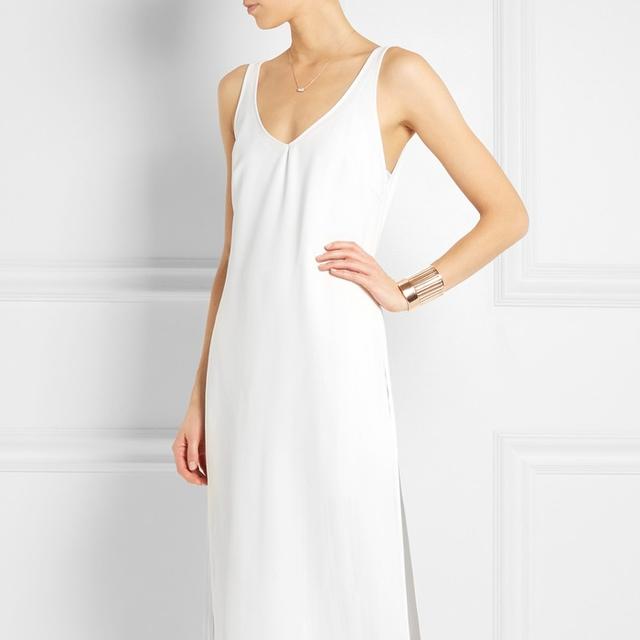 HANEY Meredith Fringed Silk Mini Dress