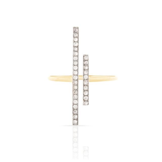 Smith + Mara Pave Diamond Bar Ring