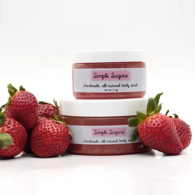 Simple Sugars Strawberry Facial Scrub with Emu Oil