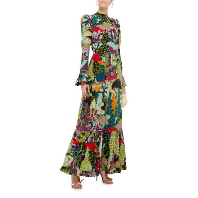 La DoubleJ Visconti Silk Maxi Dress