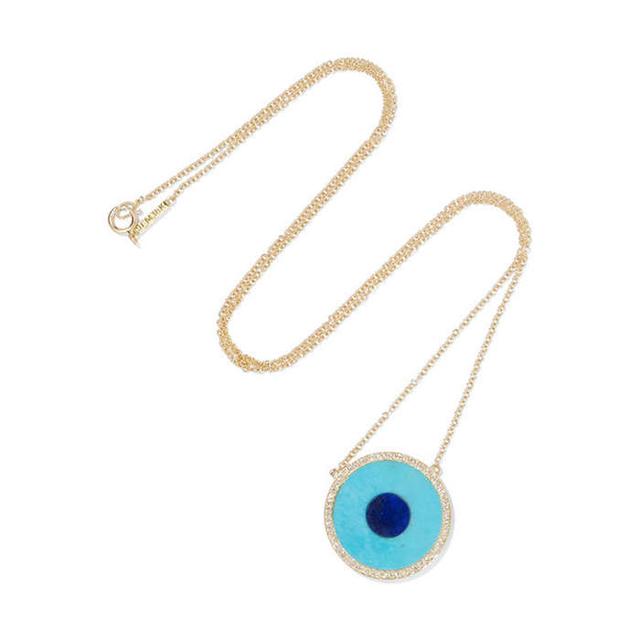 Jennifer Meyer Jewelry Inlay Evil Eye Necklace