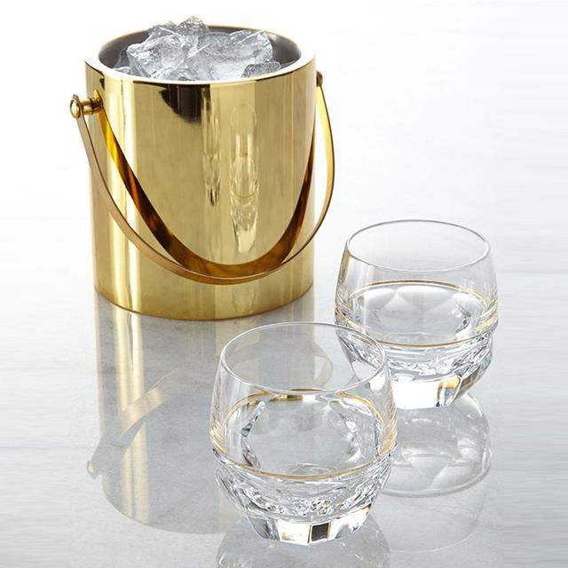 Waterford Crystal Elysian Ice Bucket & Rocks Glasses