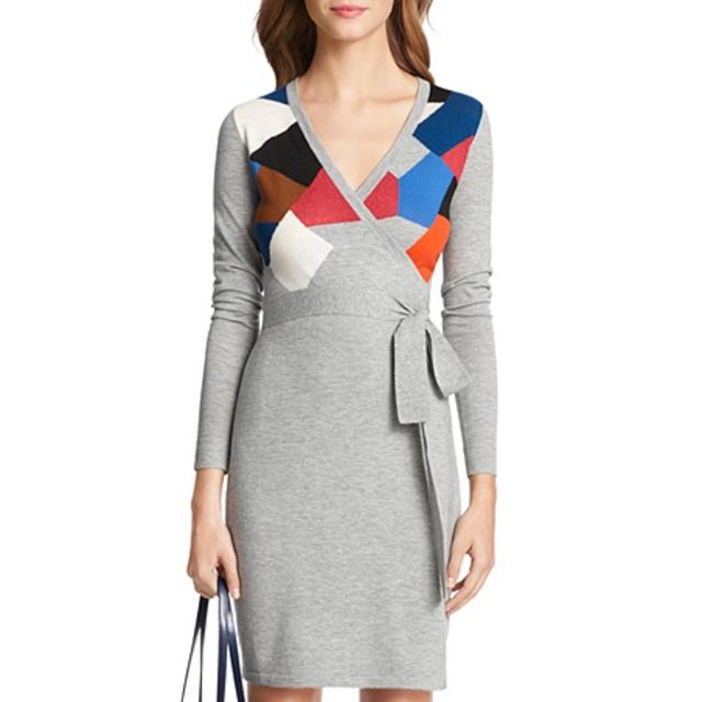 DVF Leandra Sweater Wrap Dress