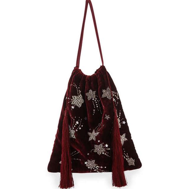 Attico Velvet Stars and Moon Pouch Bag,