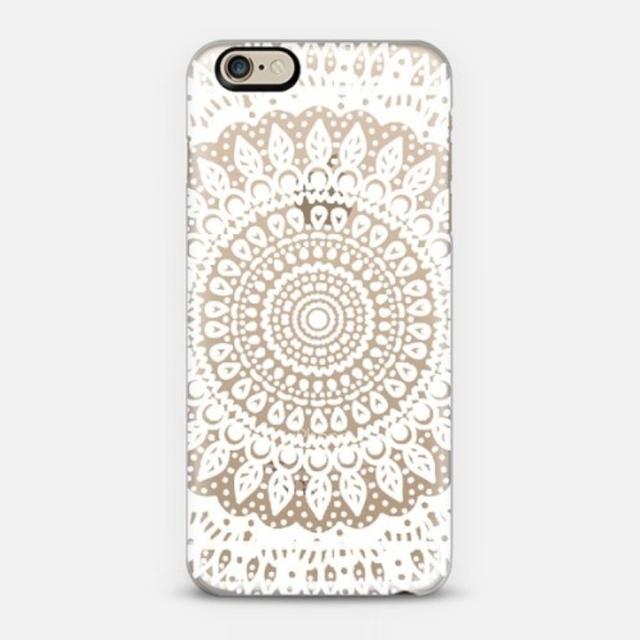 Tribal Boho Mandala In White iPhone Case