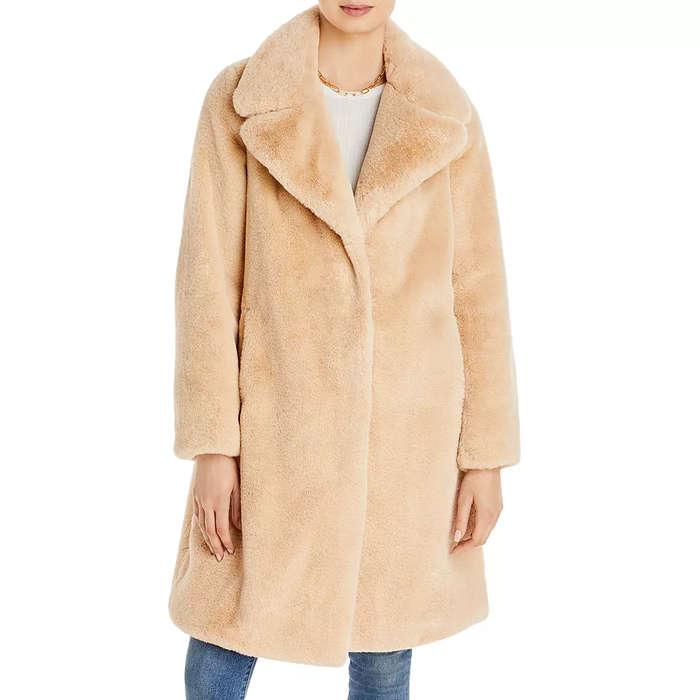 Super Soft Faux Fur Jacket Camel £35.00 - Florence and Company
