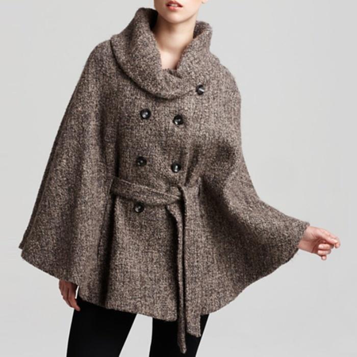 Calvin Klein Tweed Cape