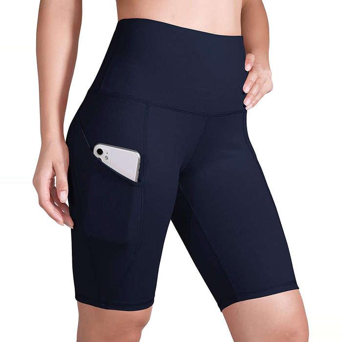High-Waisted Compression Workout Shorts