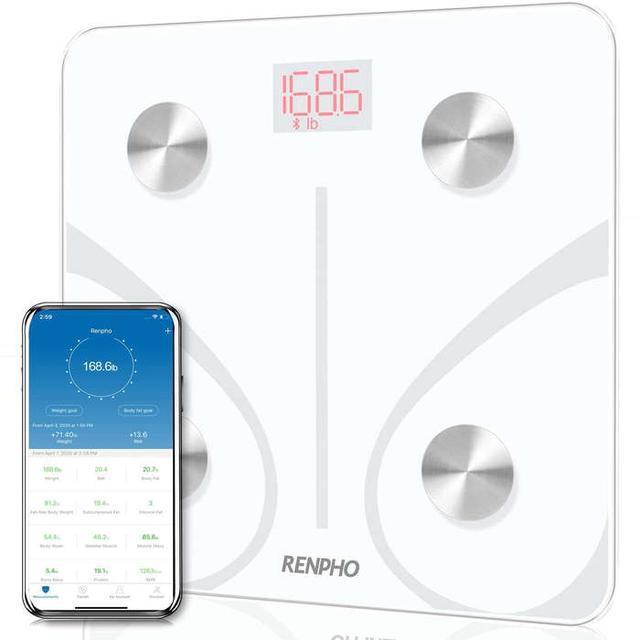 RENPHO Body Fat Scale Smart BMI Scale Digital Bathroom Wireless Weight Scale,  Bo