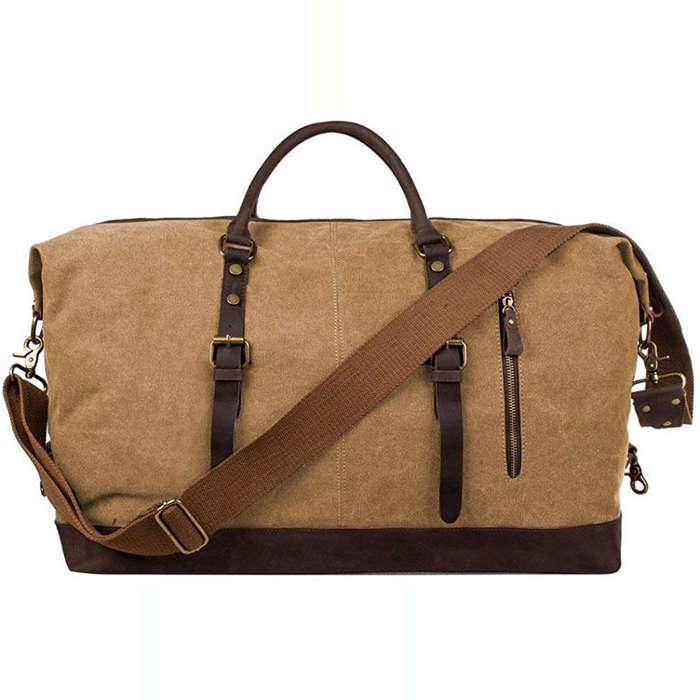 S-ZONE Oversized Canvas Weekend Bag