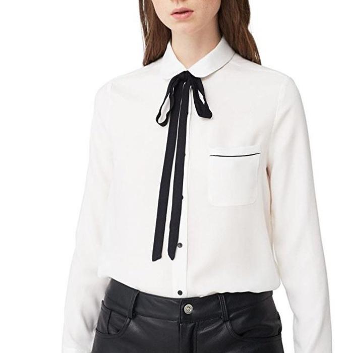 Mango Bow Neck Shirt