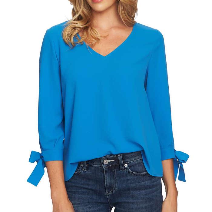 CeCe Tie Sleeve Top