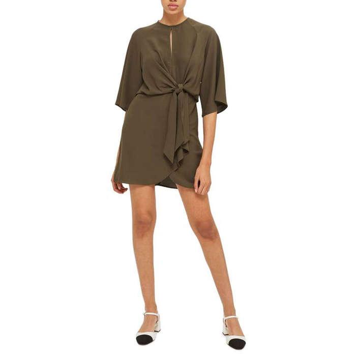 Topshop Tie Front Minidress