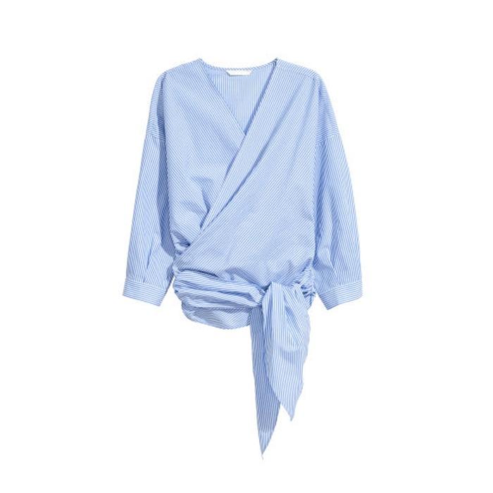 H&M Cotton Wrapover Blouse