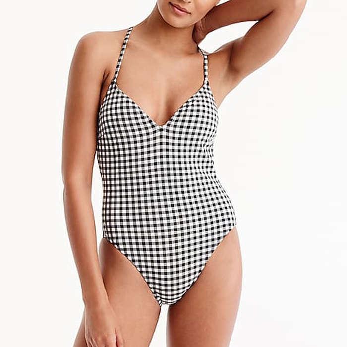 J.Crew Lace-up Swimsuit