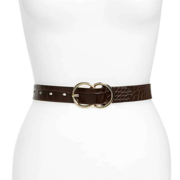 Croc Embossed Belt