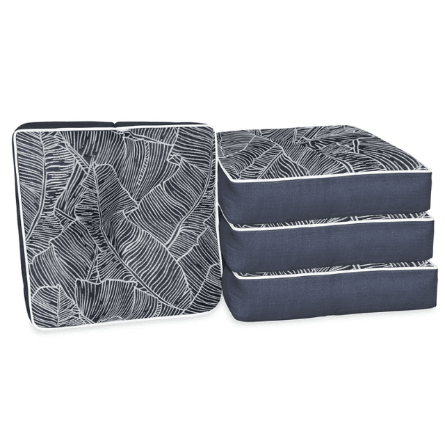 Outdoor/ Indoor 4-Piece Wicker Seat Cushion Set for Patio Furniture