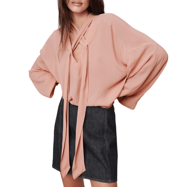 Banana Republic Georgette Cross-Tie Trapeze Top