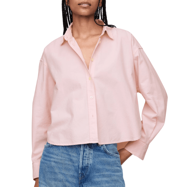Gap Organic Cotton Oxford Cropped Big Shirt