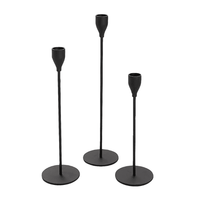 Ebern Designs 12.6'' H Metal Tabletop Candlesticks