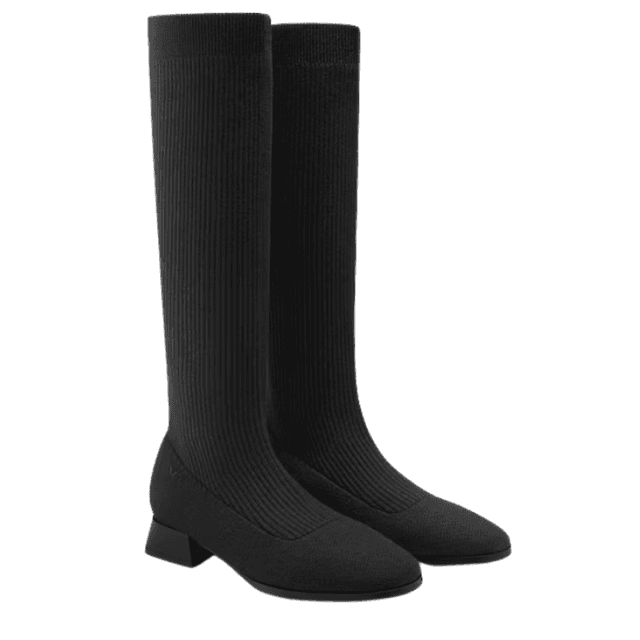 Vivaia Square-Toe Water Repellent Wool Knee-High Boots