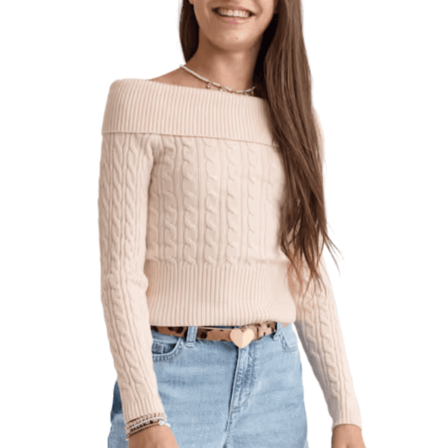 Sugar & Jade Tween Girls Off Shoulder Sweater