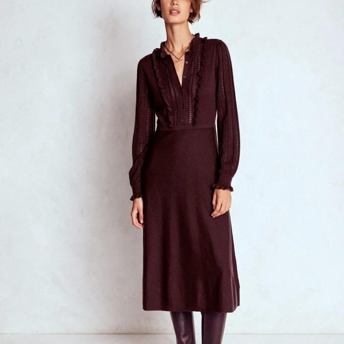 Boden Winifred Frilled Knitted Dress