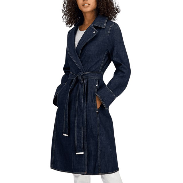 Tommy Hilfiger Belted Denim Trench Coat
