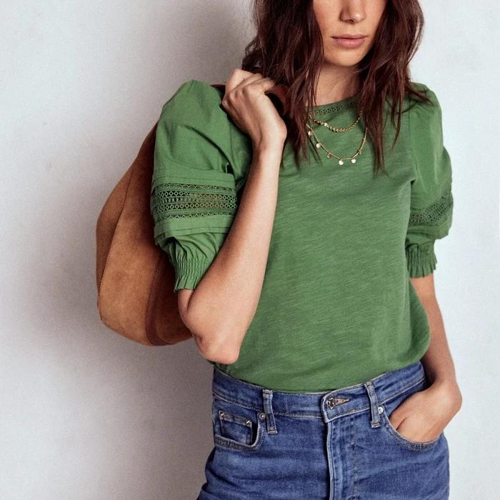 Boden Lottie Puff Sleeve Top