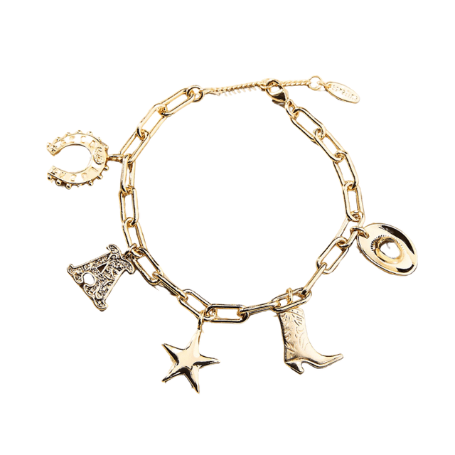 By Anthropologie Western Monogram Charm Bracelet