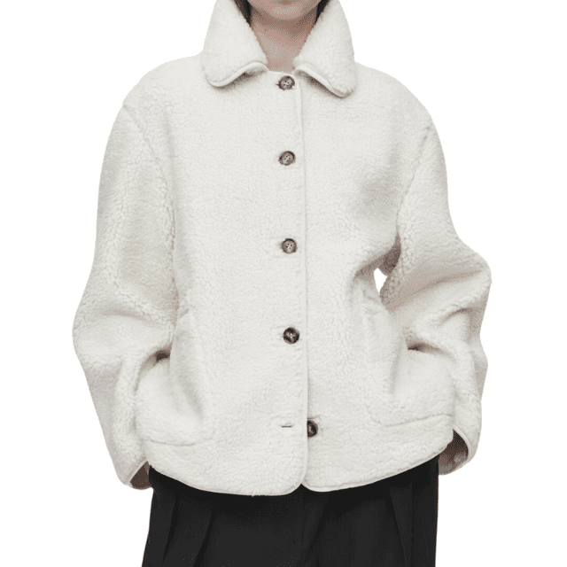 COS Collared Faux Shearling Jacket
