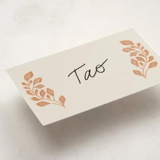 Embroidered Fill-In Place Cards by Jen Owens - 5 cards