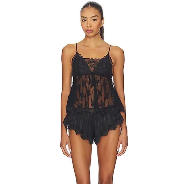 Free People x Intimately Hearts Racing Set In Black