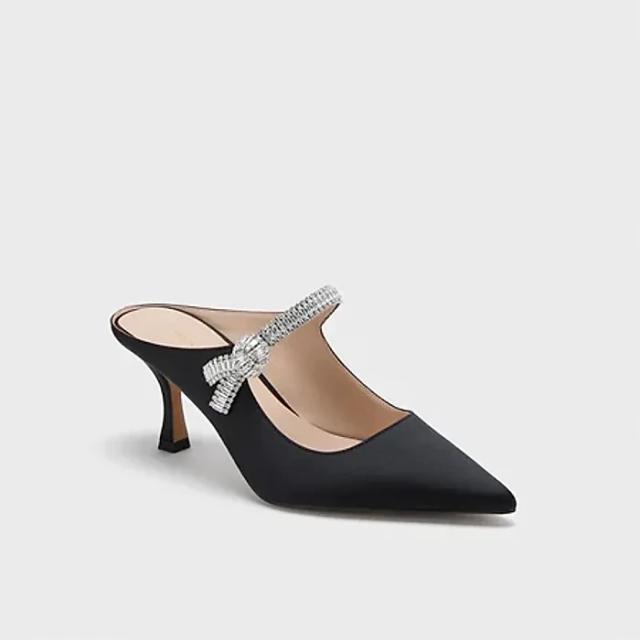 Tuckernuck Shoes Black Satin Mae Heels