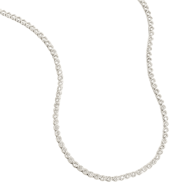 Madewell The Tennis Collection Bezel Set Crystal Necklace