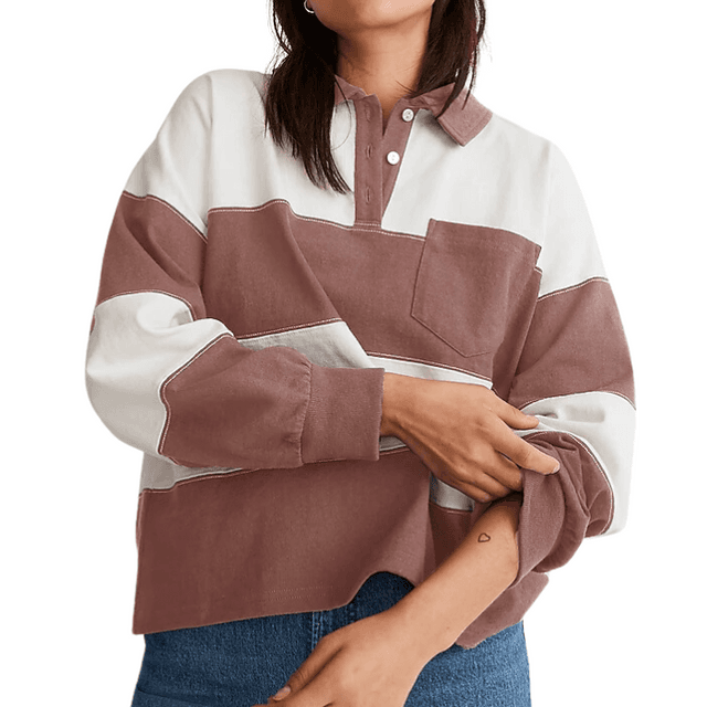 Madewell Striped Rugby Polo Shirt